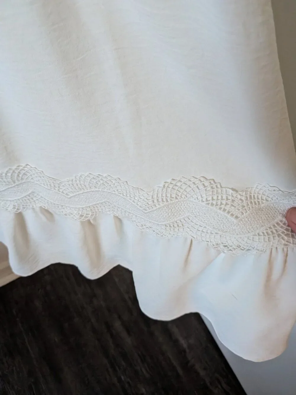 Addition Elle White Boho Dress – Plus Size 20 – Flowy Summer Lace Detail Dress - Picture 3 of 3